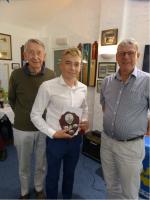 Seaford Rotary Young Player of the Year Billy Wootten with Rotarians Paul Vaesen and Jim Anderson
